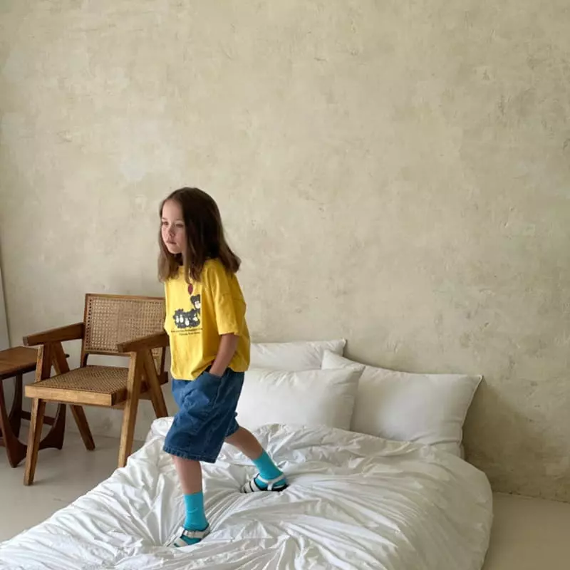 Plan B - Korean Children Fashion - #minifashionista - Denim Slit Shorts - 2