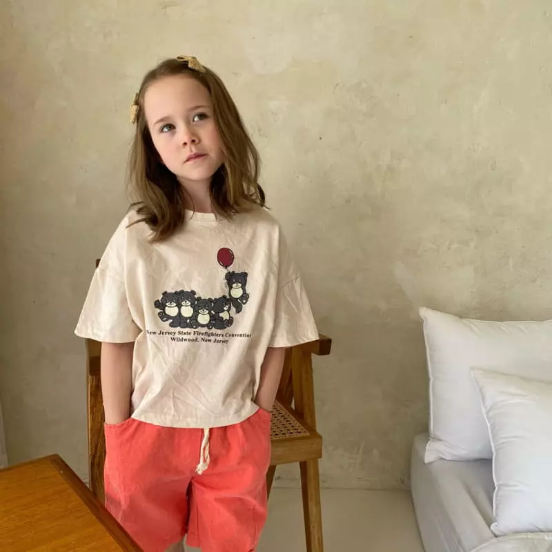 Plan B - Korean Children Fashion - #minifashionista - Red Balloon Bear Tee - 11