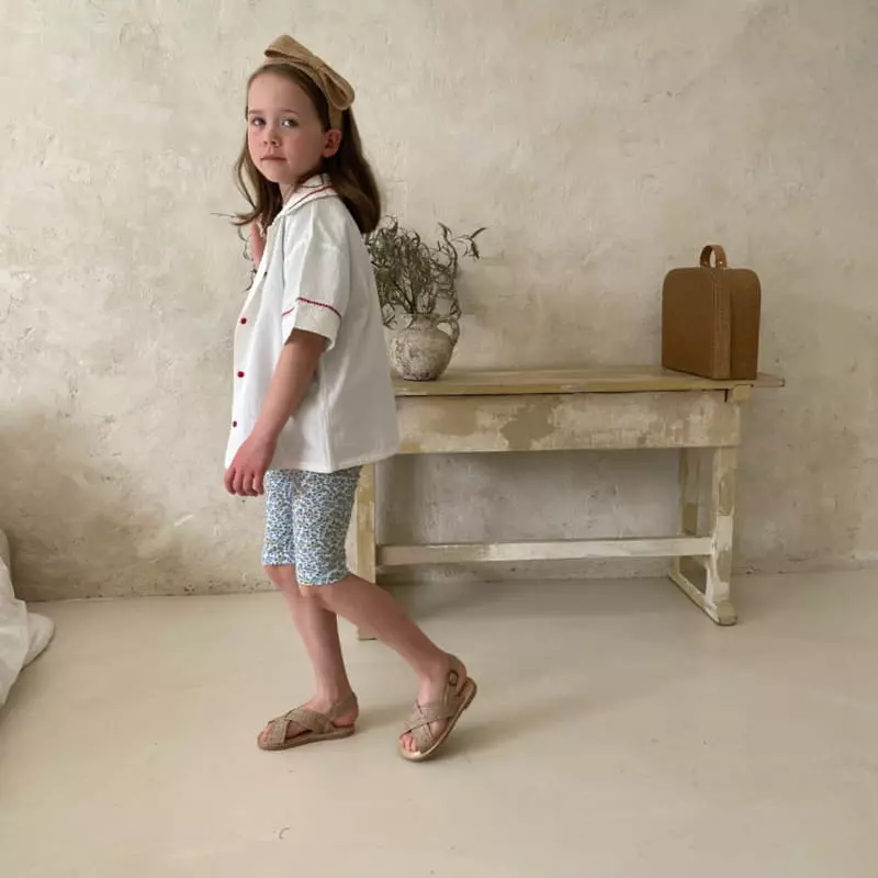 Plan B - Korean Children Fashion - #minifashionista - Flower Top Bottom Set - 10