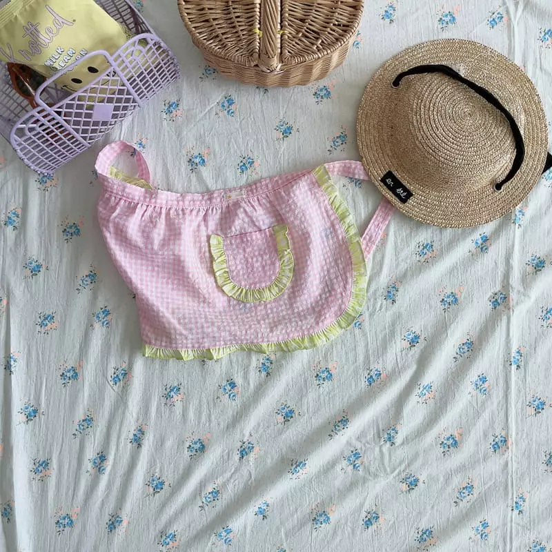Popochichi - Korean Children Fashion - #childofig - Check Apron - 4
