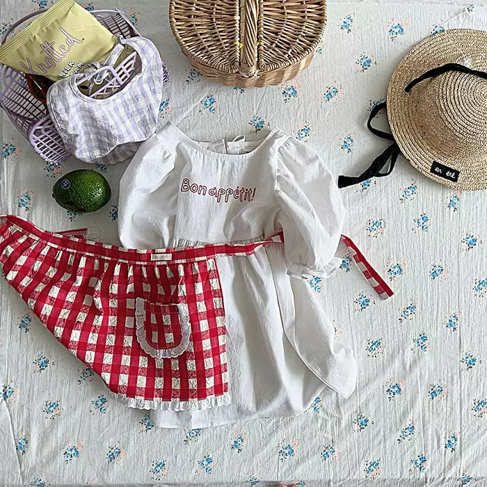 Popochichi - Korean Children Fashion - #childrensboutique - Kitchen Ribbon One-piece - 8