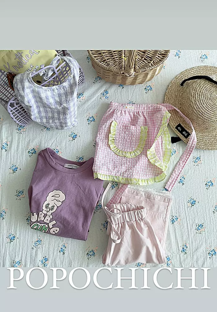Popochichi - Korean Children Fashion - #childrensboutique - Check Apron - 5