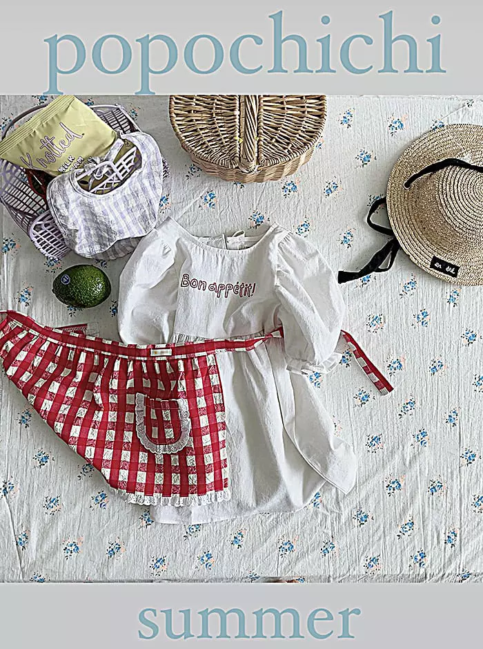 Popochichi - Korean Children Fashion - #designkidswear - Kitchen Ribbon One-piece - 9