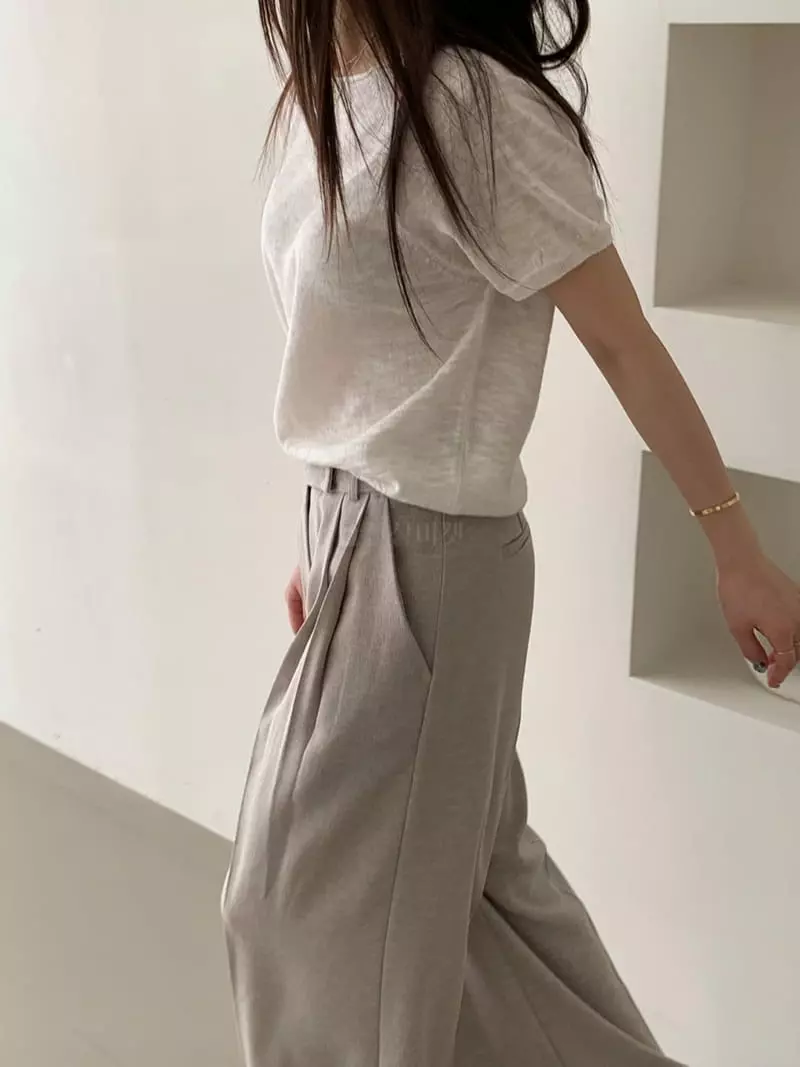 Proper - Korean Women Fashion - #momslook - Bian Knit Tee - 10
