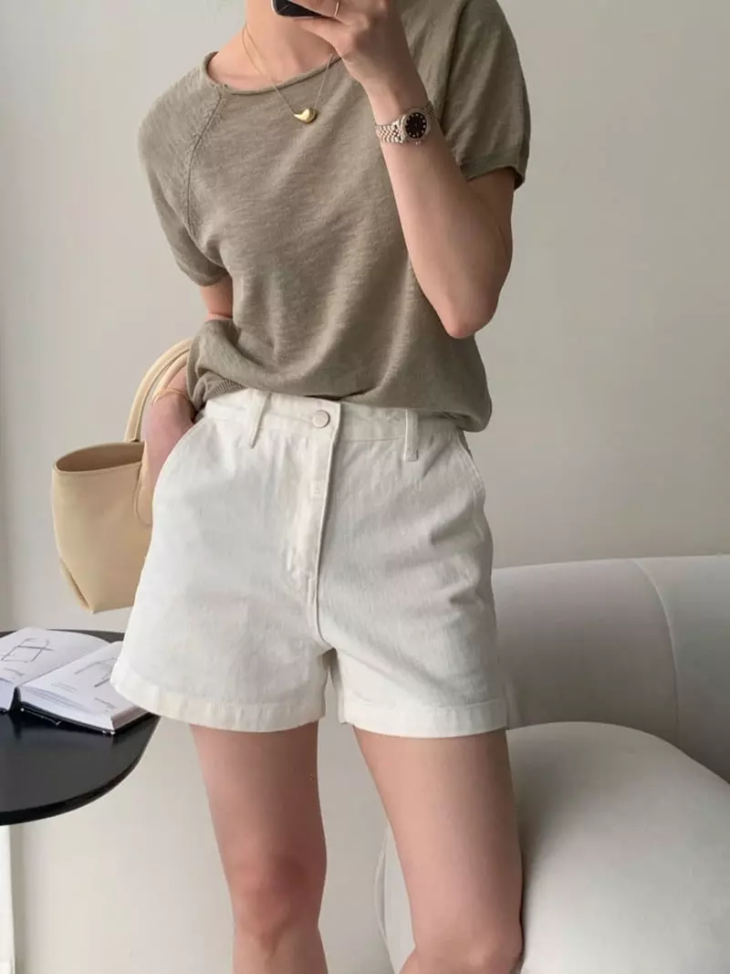 Proper - Korean Women Fashion - #momslook - Bian Knit Tee - 2
