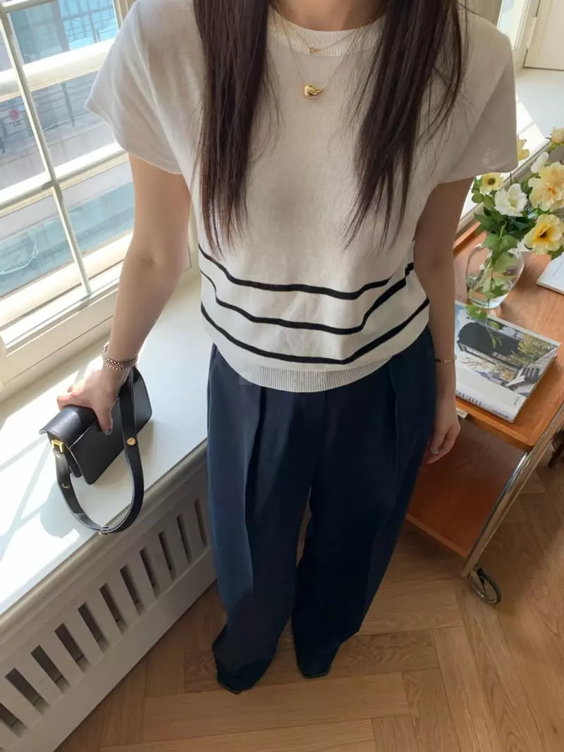 Proper - Korean Women Fashion - #momslook - Bone Knit Tee - 6