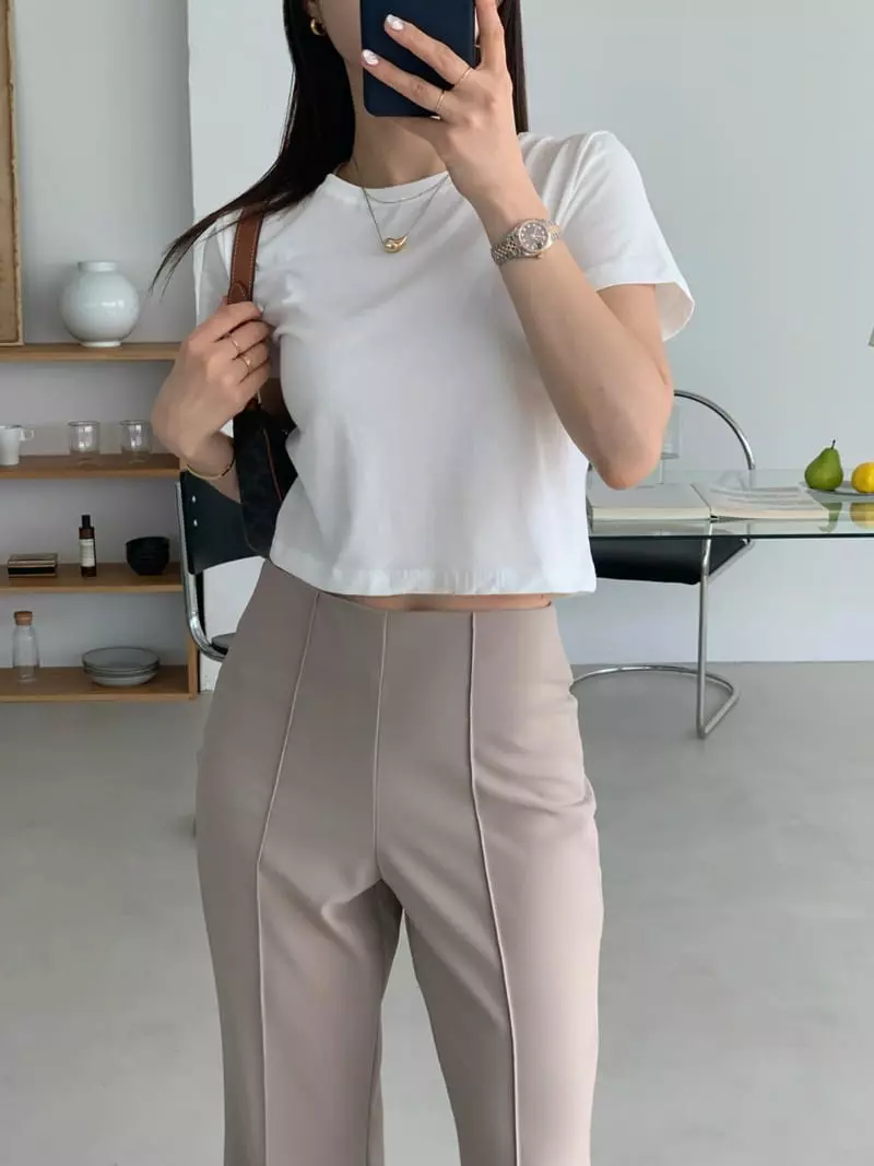 Proper - Korean Women Fashion - #momslook - Ewver Crop Tee - 10