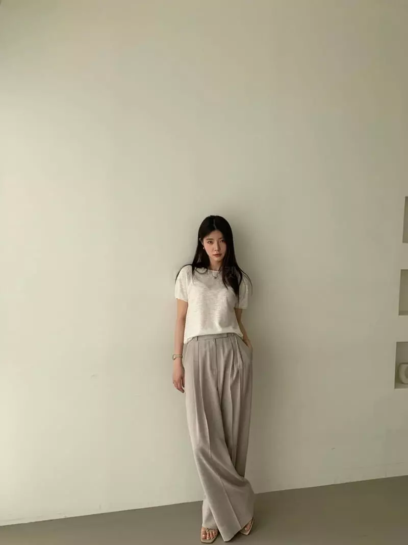 Proper - Korean Women Fashion - #womensfashion - Bian Knit Tee - 11