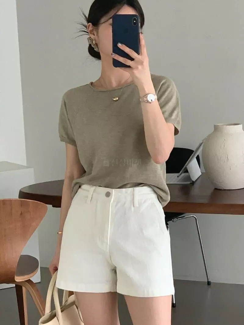 Proper - Korean Women Fashion - #womensfashion - Bian Knit Tee - 5