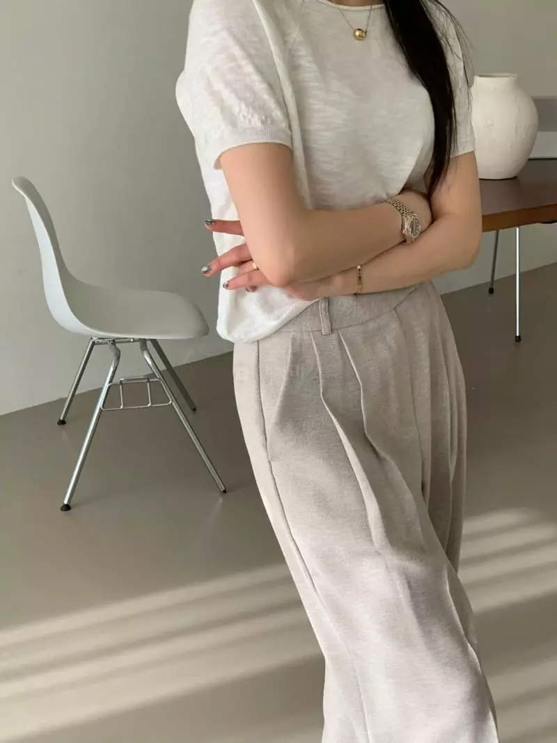 Proper - Korean Women Fashion - #womensfashion - Bian Knit Tee - 7