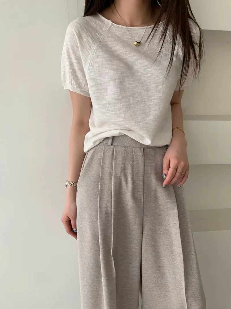Proper - Korean Women Fashion - #womensfashion - Bian Knit Tee - 9