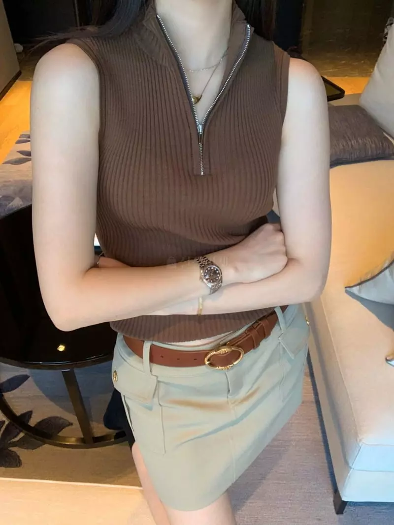 Proper - Korean Women Fashion - #womensfashion - Mock Knit Tee - 10