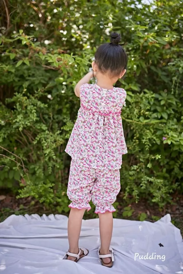 Pudding - Korean Children Fashion - #kidsstore - Flower Top Bottom Set - 9