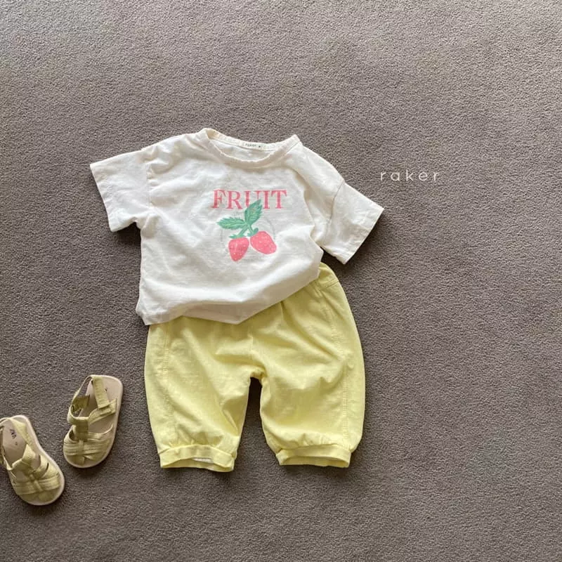 Raker - Korean Children Fashion - #kidzfashiontrend - Remember Capri Shorts Lemon Yellow - 2
