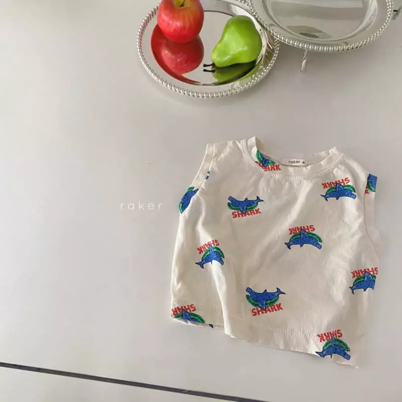 Raker - Korean Children Fashion - #stylishchildhood - Shark Sleeveless - 2