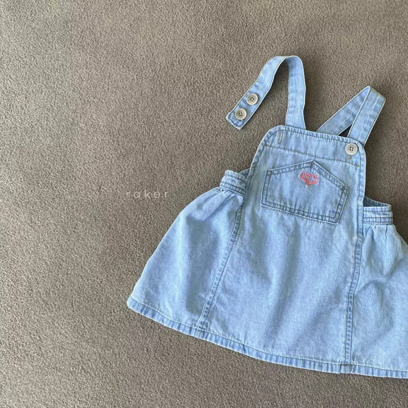 Raker - Korean Children Fashion - #toddlerclothing - Merci Denim Jump Skirt - 2