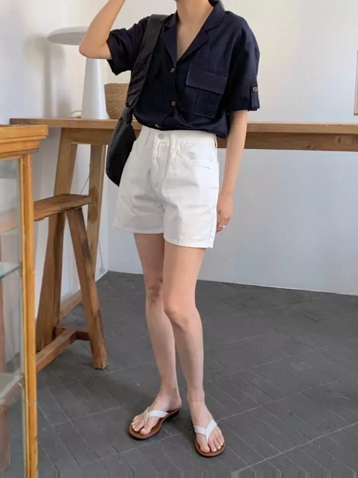 Renouveau - Korean Women Fashion - #womensfashion - Linen Roll-up Jacket - 7