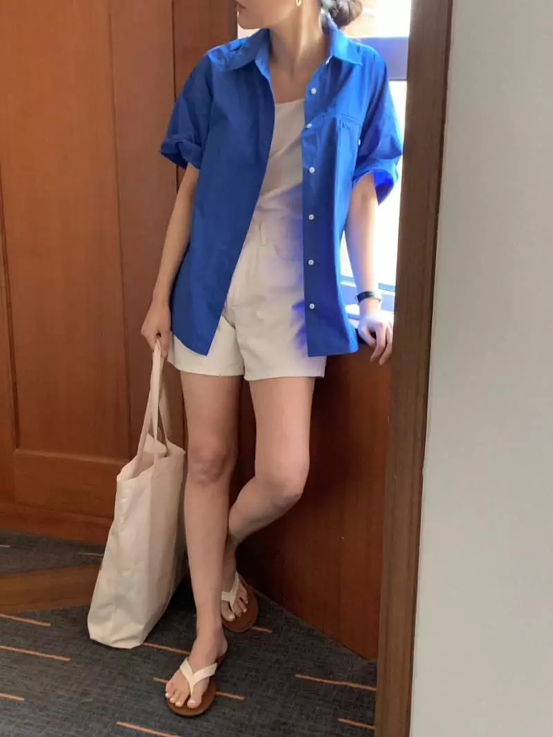 Renouveau - Korean Women Fashion - #womensfashion - Paul White Denim Shorts - 8