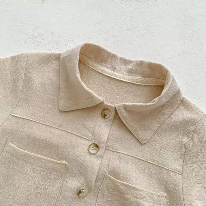 Reve Kid - Korean Baby Fashion - #babylifestyle - Linen Pocket Bodysuit - 4