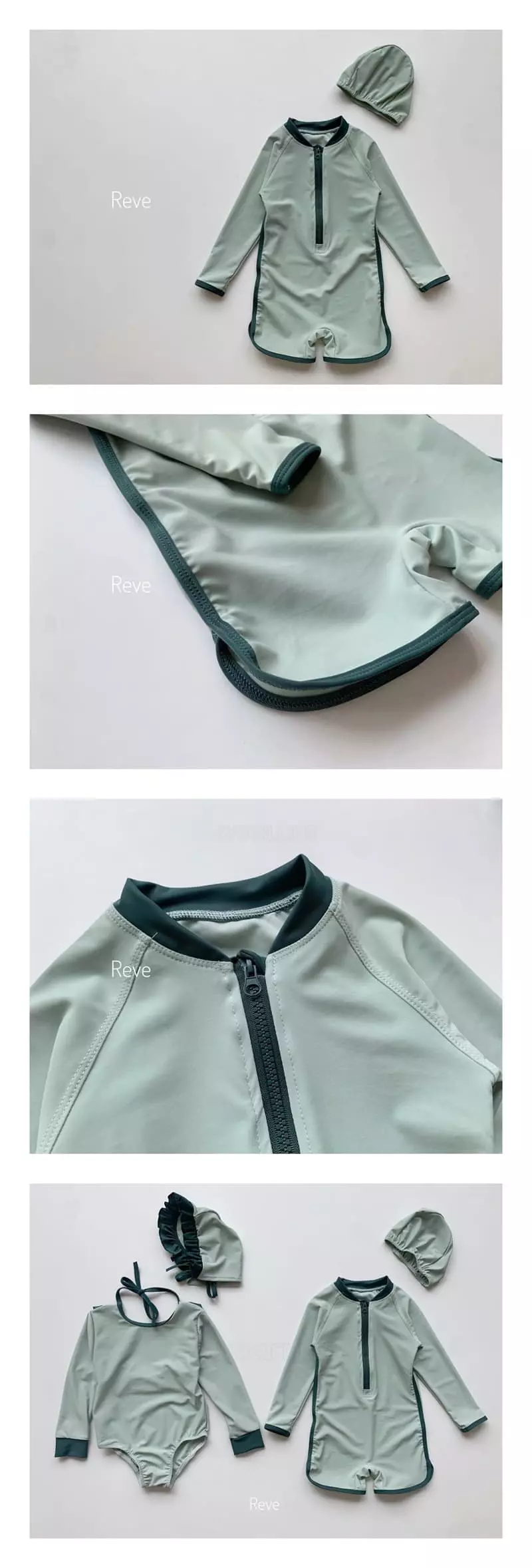 Reve Kid - Korean Children Fashion - #kidzfashiontrend - Piping Swim Bodysuit