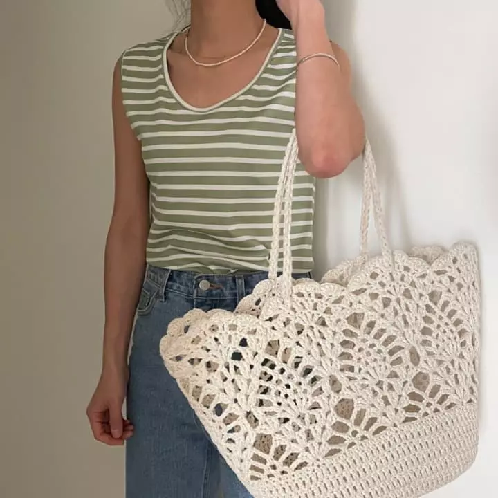 Ripple - Korean Women Fashion - #momslook - Chock Stripes Sleeveless - 3