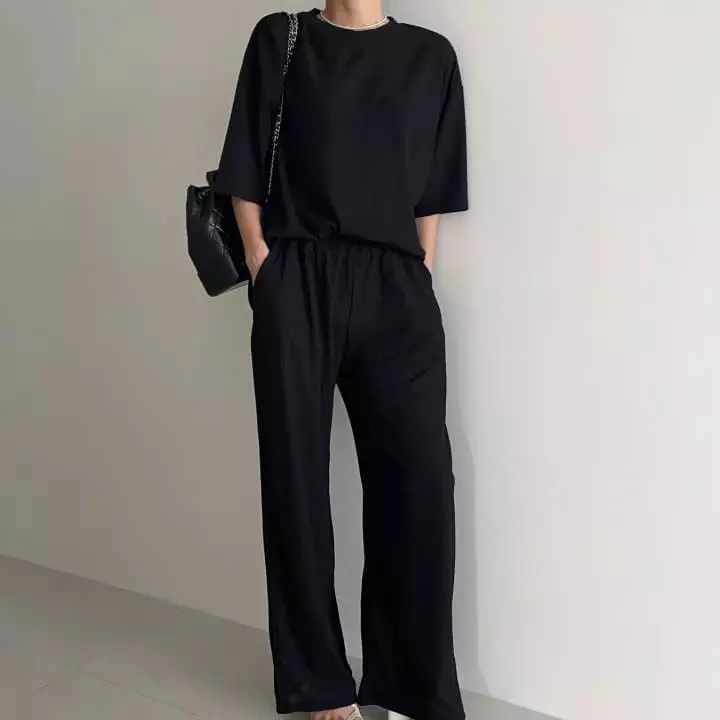 Ripple - Korean Women Fashion - #momslook - Windy Cool Top Bottom Set - 3