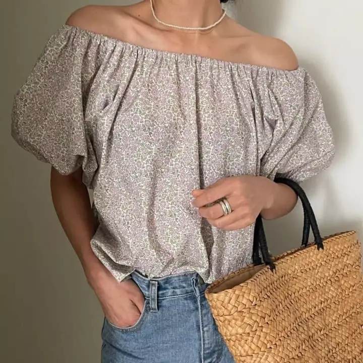 Ripple - Korean Women Fashion - #momslook - Free Shoulder Blouse - 5
