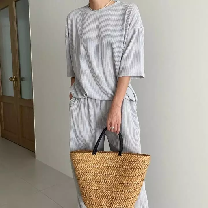 Ripple - Korean Women Fashion - #thelittlethings - Windy Cool Top Bottom Set - 2