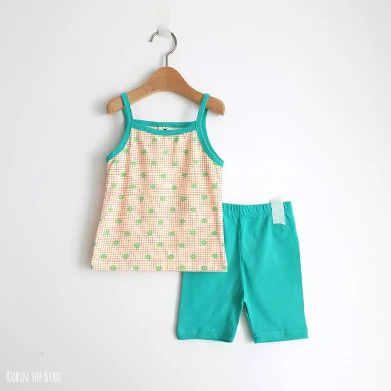 Saerobin - Korean Children Fashion - #fashionkids - Flower Smile String Top Bottom Set - 4