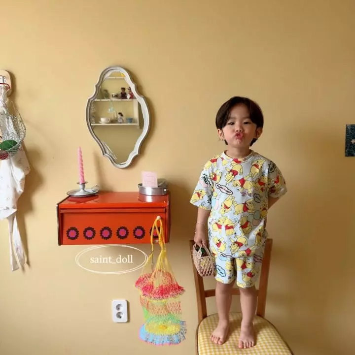 Saint Doll - Korean Children Fashion - #Kfashion4kids - Pooh Home Wear Top Bottom Set - 7