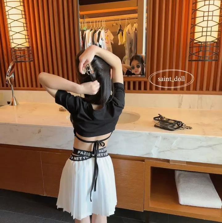 Saint Doll - Korean Children Fashion - #childofig - Cross Banding Skirt - 11