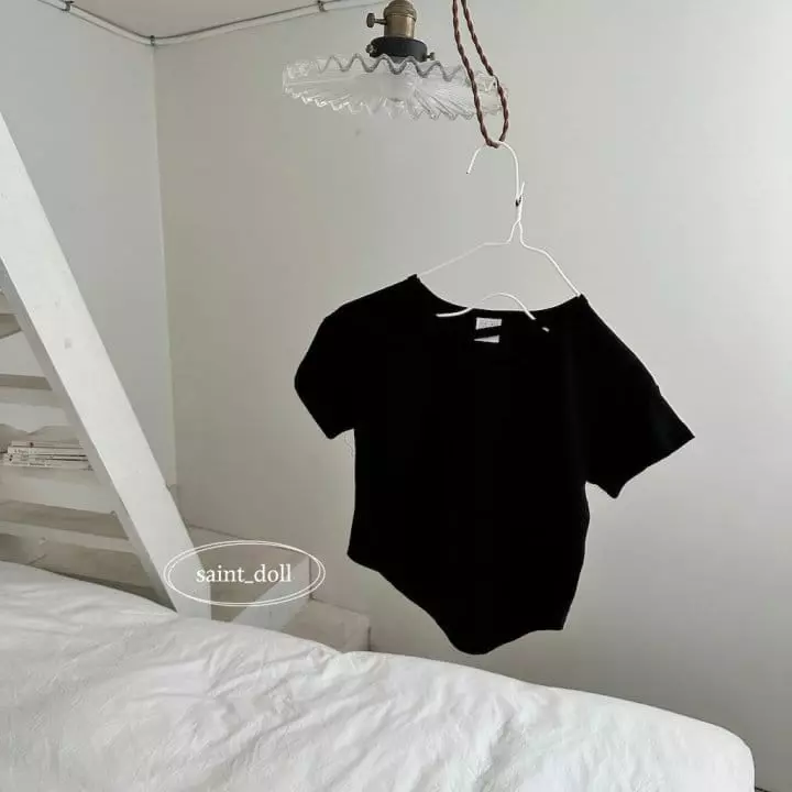 Saint Doll - Korean Children Fashion - #discoveringself - U Neck Stirng Tee - 11