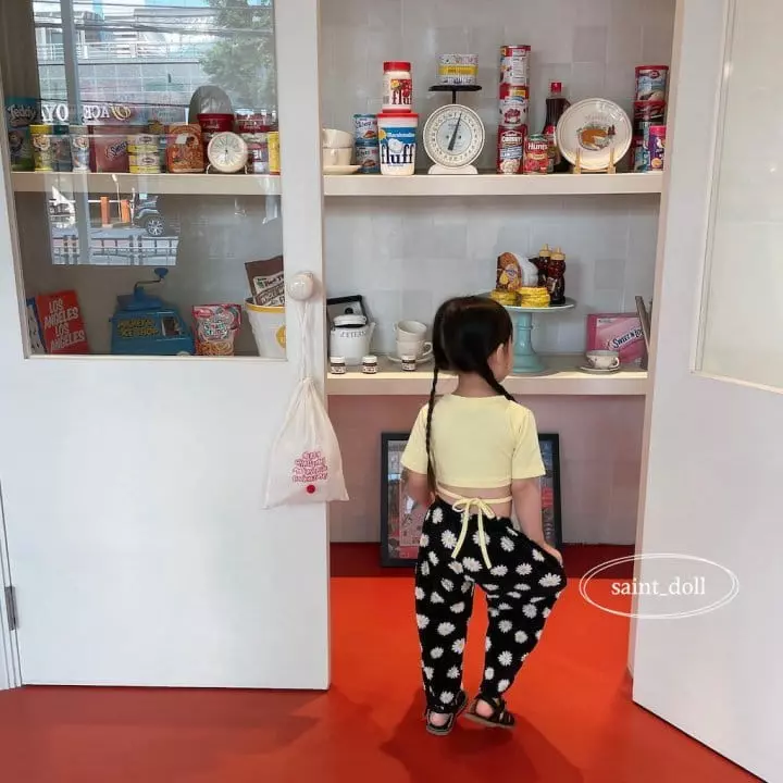 Saint Doll - Korean Children Fashion - #kidsshorts - Big Flower Pants with Mom - 11