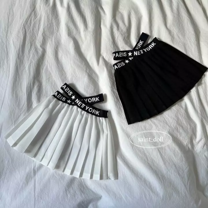 Saint Doll - Korean Children Fashion - #kidsstore - Cross Banding Skirt