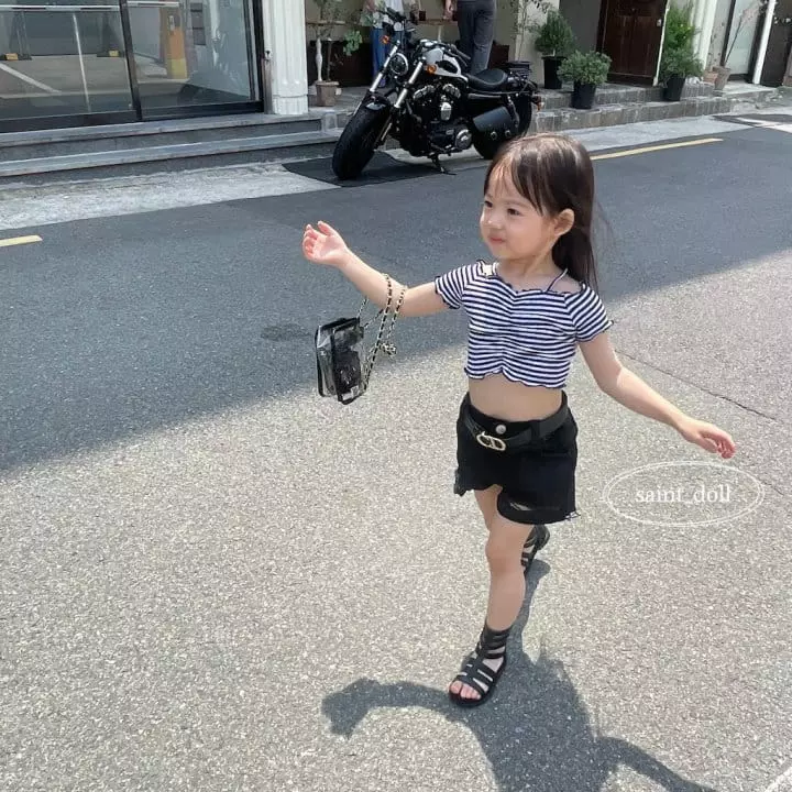 Saint Doll - Korean Children Fashion - #kidsstore - Marine Crop Tee - 3