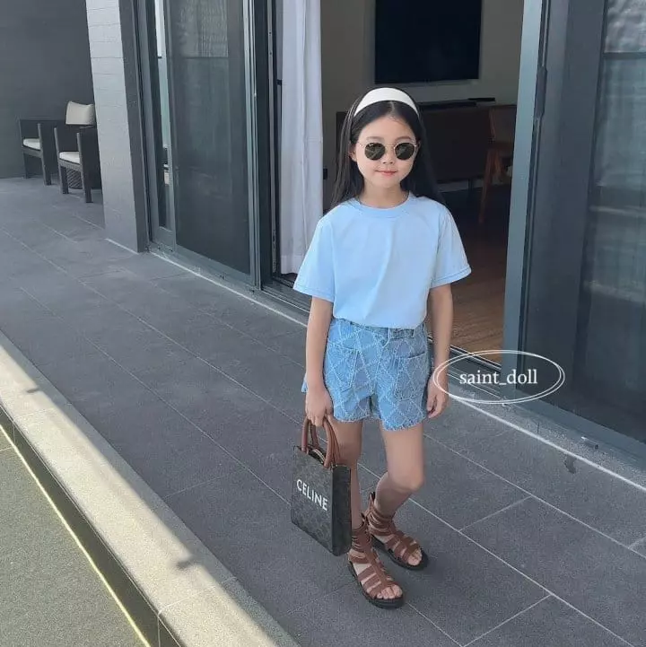 Saint Doll - Korean Children Fashion - #kidsstore - Dia Denim Shorts - 10