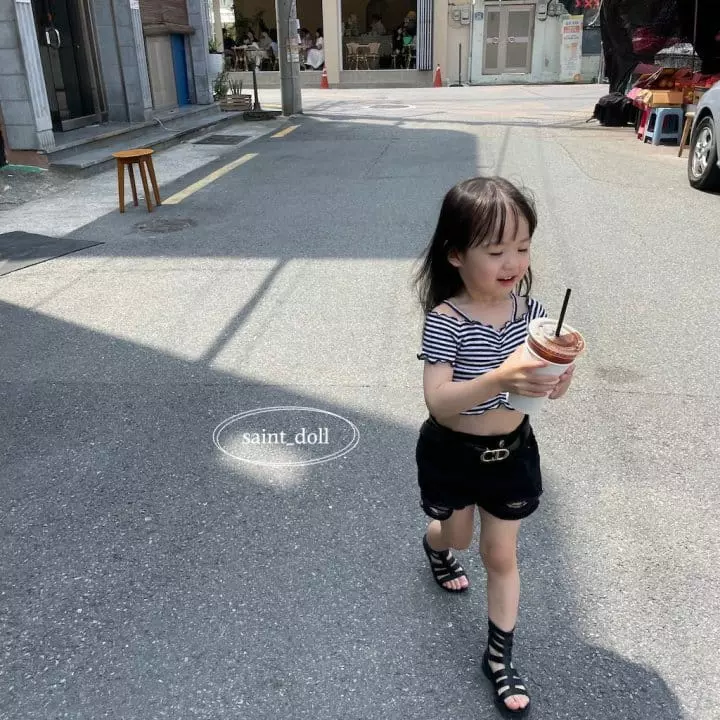 Saint Doll - Korean Children Fashion - #kidsstore - Marine Crop Tee - 4