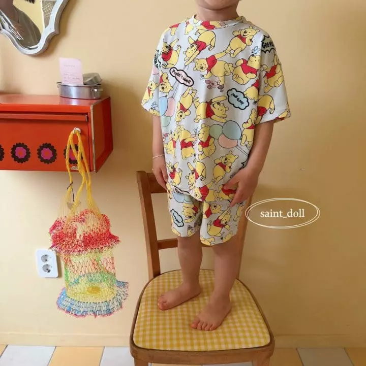 Saint Doll - Korean Children Fashion - #magicofchildhood - Pooh Home Wear Top Bottom Set - 9