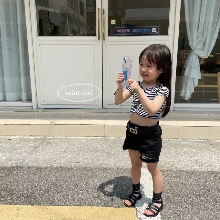 Saint Doll - Korean Children Fashion - #magicofchildhood - Marine Crop Tee - 7