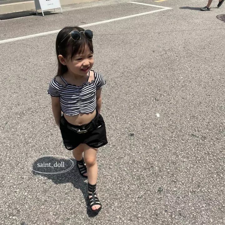 Saint Doll - Korean Children Fashion - #prettylittlegirls - Marine Crop Tee - 9