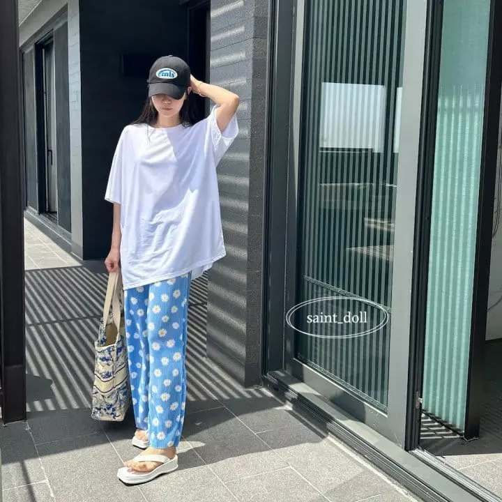 Saint Doll - Korean Children Fashion - #todddlerfashion - Big Flower Pants with Mom - 4