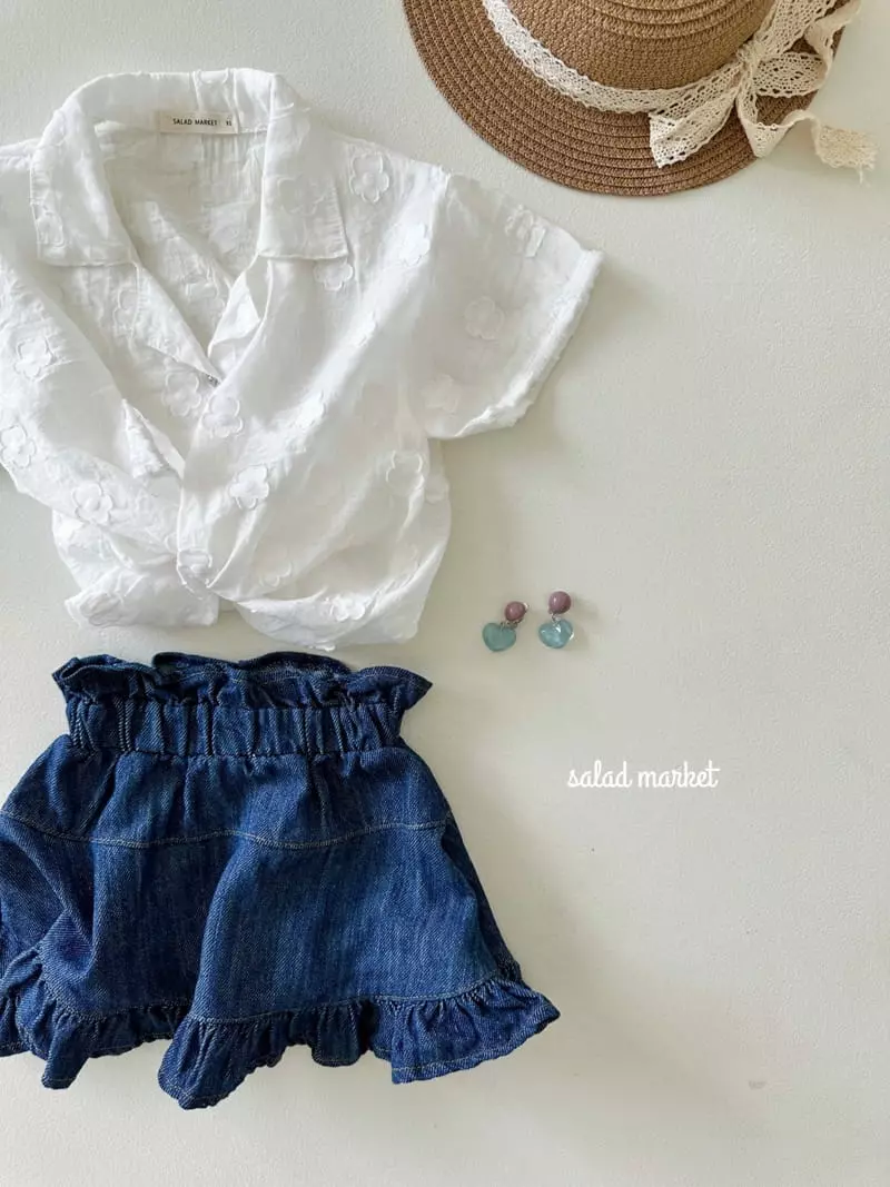 Salad Market - Korean Children Fashion - #Kfashion4kids - Vanila Denim Skirt - 5