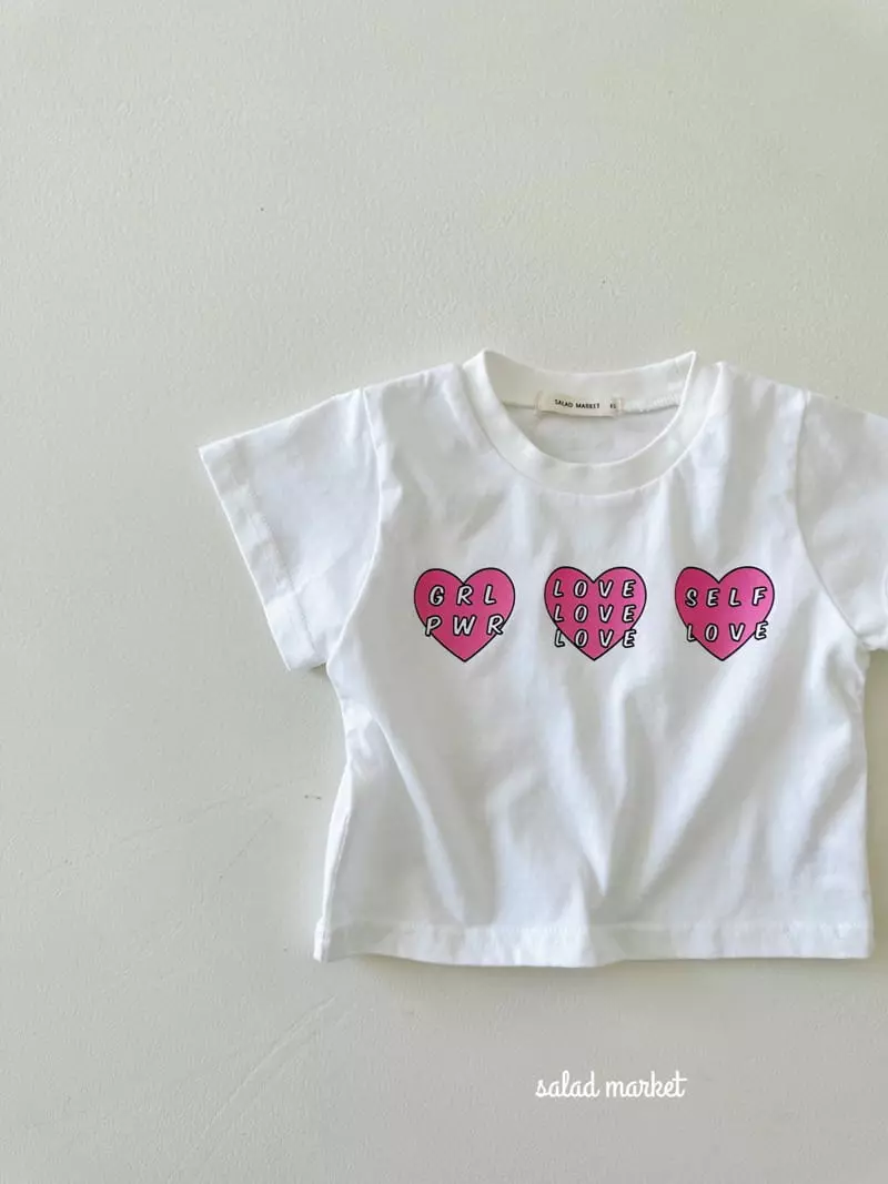 Salad Market - Korean Children Fashion - #prettylittlegirls - Love Tee - 4