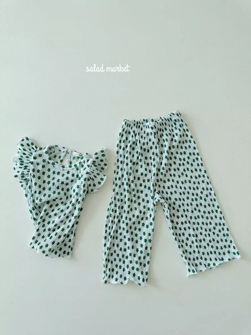 Salad Market - Korean Children Fashion - #childrensboutique - Daisy Pleats Top Bottom Set - 5