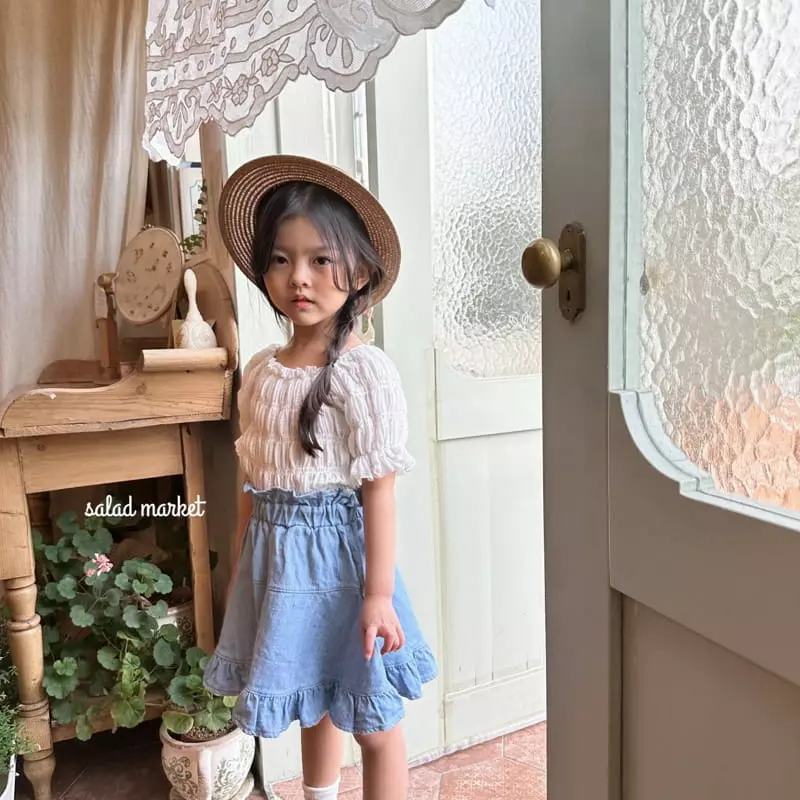 Salad Market - Korean Children Fashion - #designkidswear - Smooth Smocked Blouse - 5