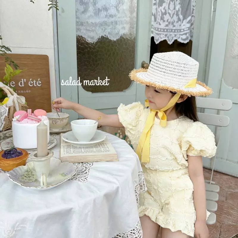 Salad Market - Korean Children Fashion - #kidsshorts - Mayo Top Bottom Set - 7
