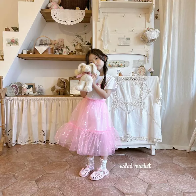 Salad Market - Korean Children Fashion - #kidsshorts - Love Tee - 10