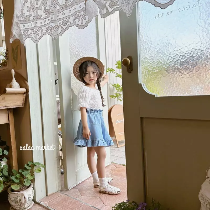 Salad Market - Korean Children Fashion - #kidsshorts - Smooth Smocked Blouse - 8