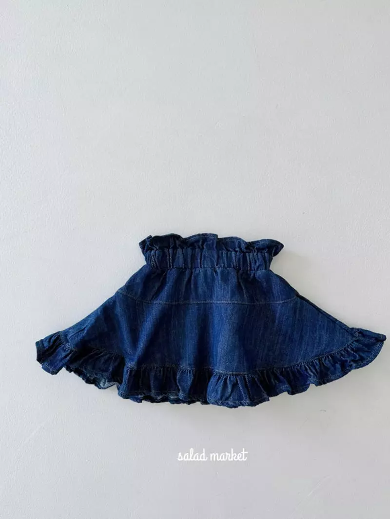 Salad Market - Korean Children Fashion - #kidsstore - Vanila Denim Skirt - 4