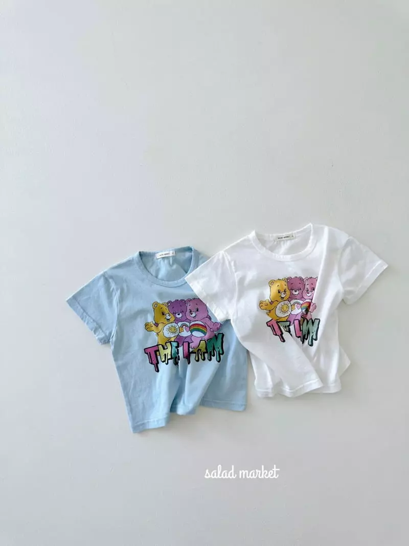 Salad Market - Korean Children Fashion - #littlefashionista - Rainow Bear Tee
